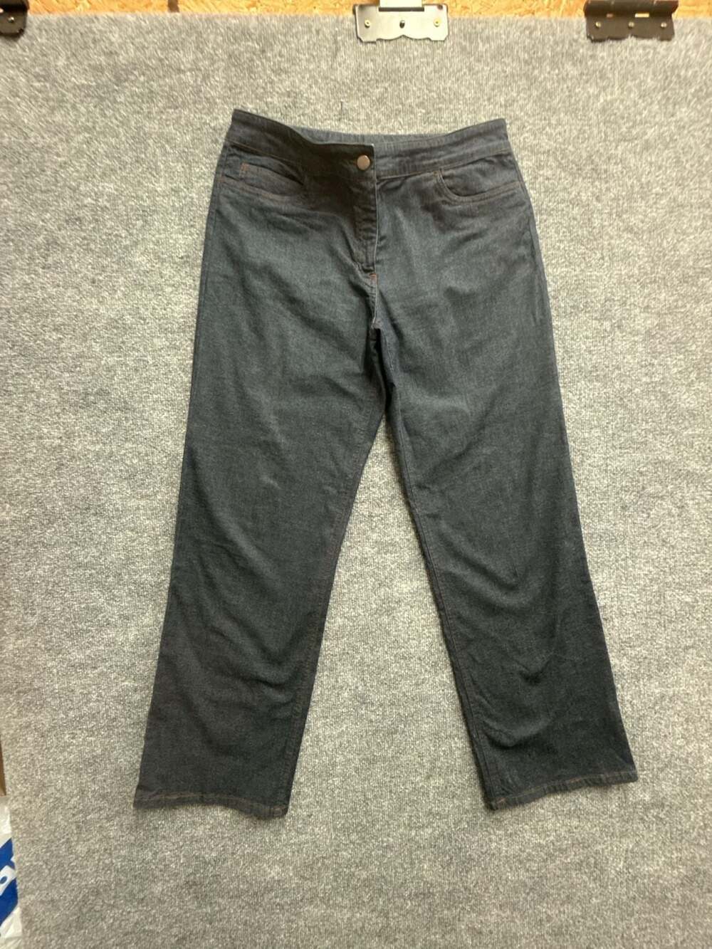 Eileen Fisher Women's Charcoal Grey Denim Straight Leg Pants Size M